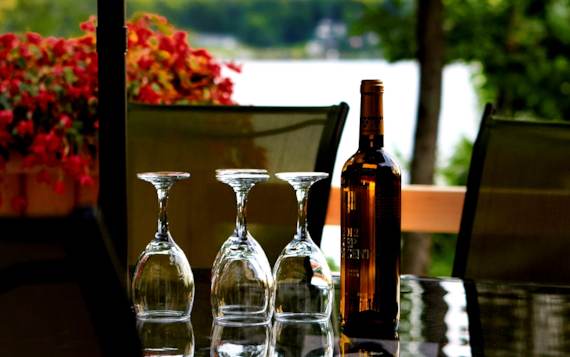 Terrasse chalet vacances Estrie Chalet U