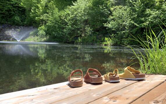Quai privé chalet vacances Le Rustique au bord du petit lac Chalets Booking Lanaudière