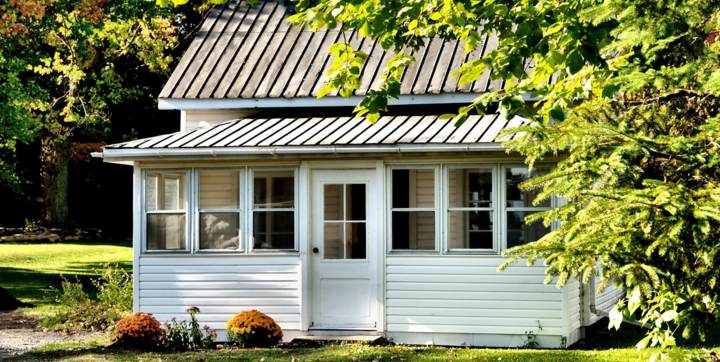 Entrée chalet à louer région de québec Villageoise